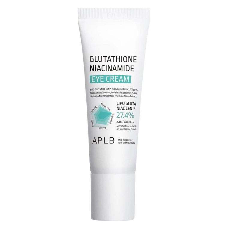 Aplb Glutathione Niacinamide Eye Cream for Brightening and Hydrating Under Eye Skin 0.68Oz (20ml)