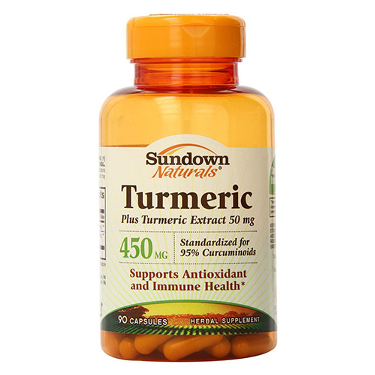 Sundown Naturals Turmeric Curcumin 450 mg Capsules, 90 ea