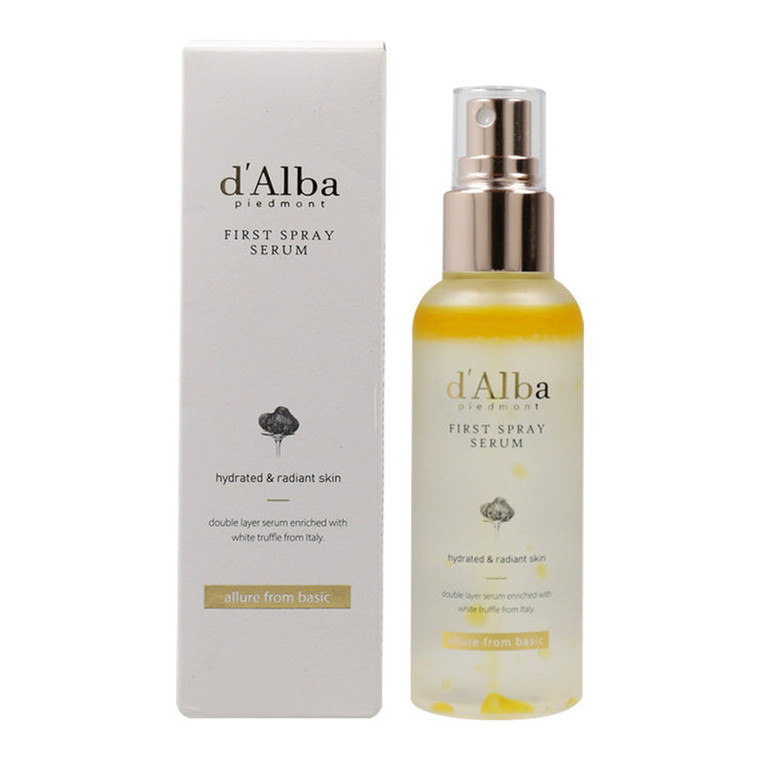d'Alba White Truffle First Spray Face Serum Lightweight Face Moisturizer for Glow and Radiant Skin 100ml