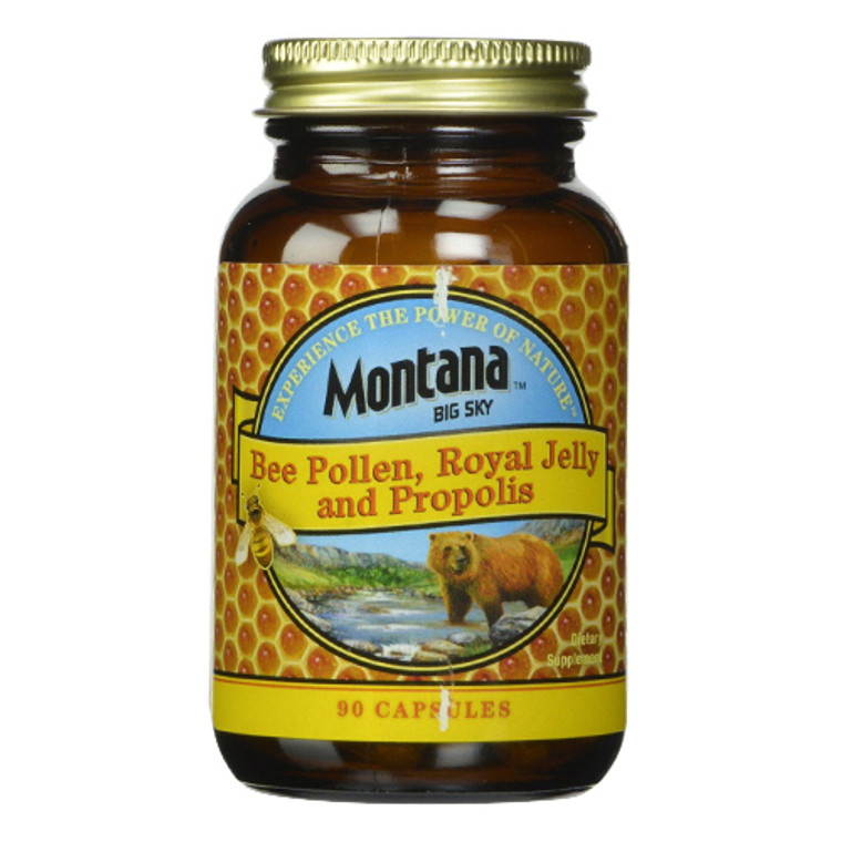 Montana Bee Pollen Royal Jelly and Propolis Capsules, 90 ea
