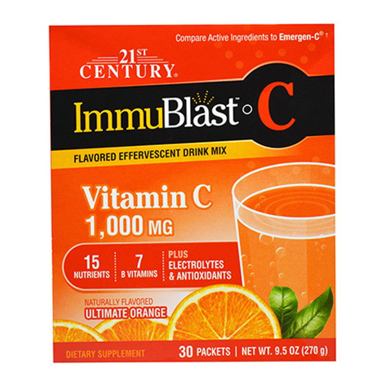 21st Century ImmuBlast-C Effervescent Drink Mix, Ultimate Orange, 30 packets
