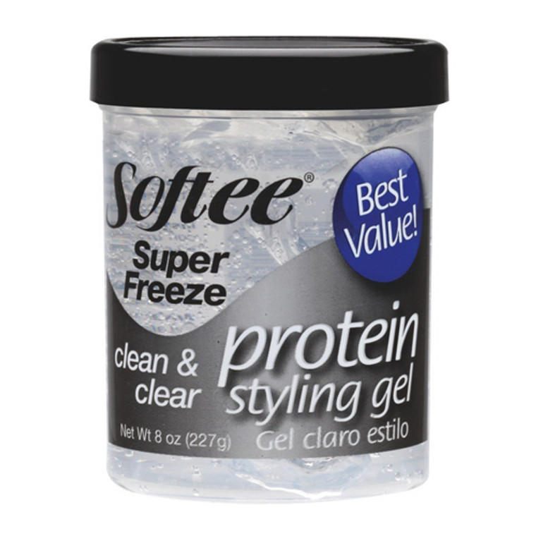 Softee Protein Super Freeze Hair Styling Gel, 8 Oz