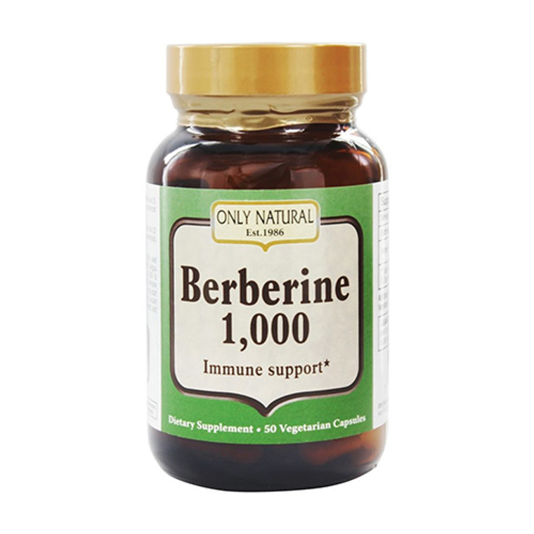 Only Natural Berberine Immune Support 1000 Mg Vegetarian Capsules, 50 Ea