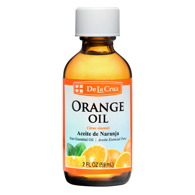 De La Cruz Orange Pure Essential Oil Cold Pressed for Diffuser and Aromatherapy 2Oz (59ml)