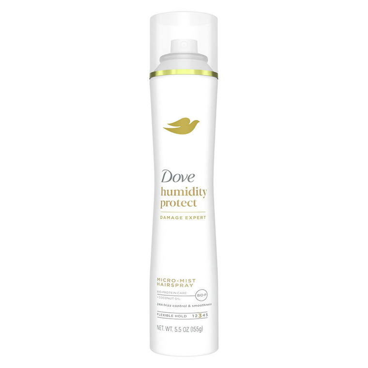Dove Flexible Hold Micro Mist Hairspray Frizz Control and Smoothness 5.5Oz (155g)