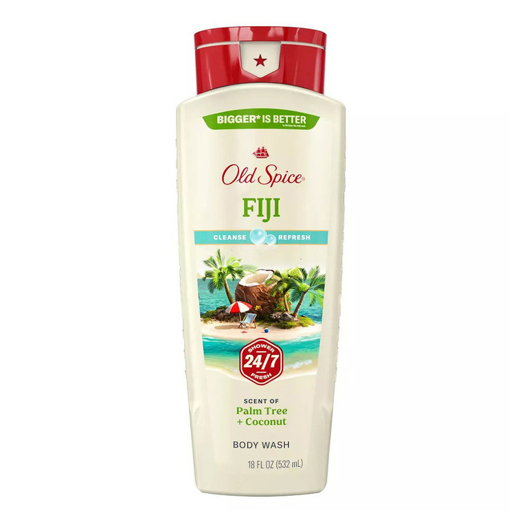 Old Spice Mens Body Wash Fiji with Palm Tree and Coconut 18Oz (532ml)