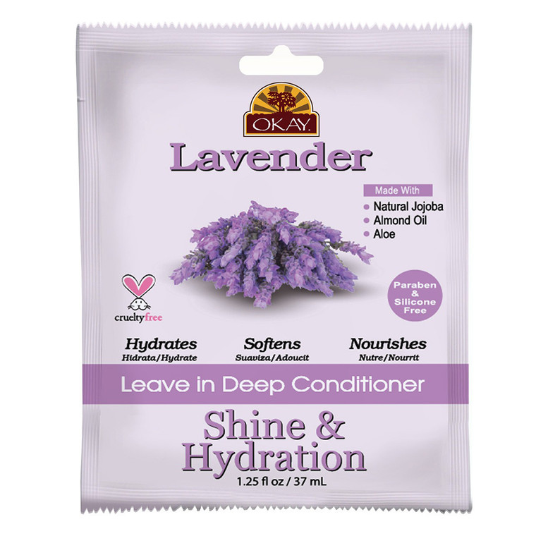 Okay Pure Naturals Lavender Leave in Conditioner for Soften Hair 1.25Oz (44ml)