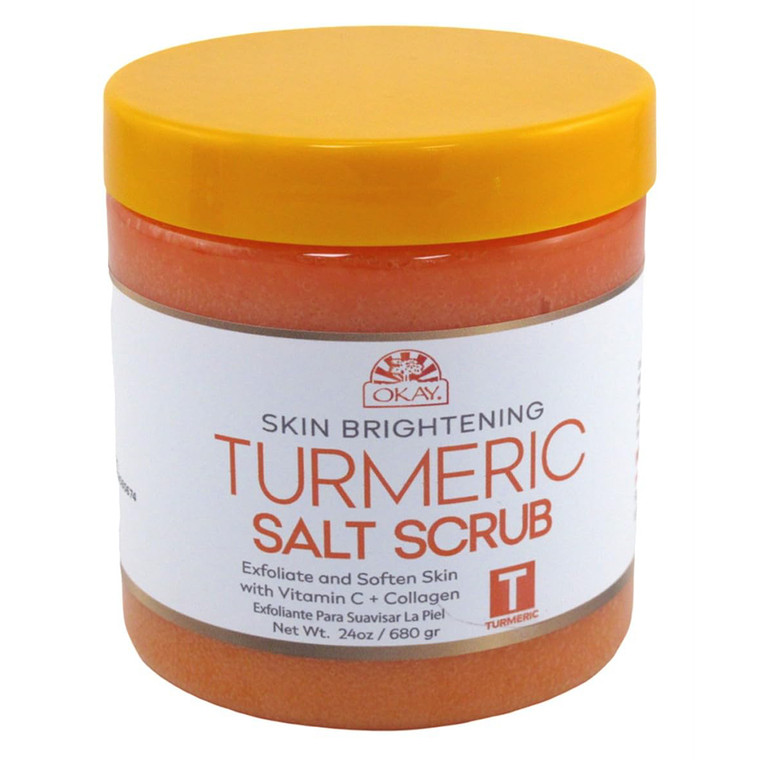 Okay Skin Brightening Turmeric Salt Body Scrub 24Oz (680g)