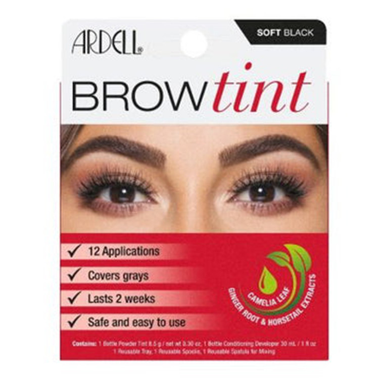 Ardell Brow Tint Soft Black for Tinting and Defining Brows with Natural Long Lasting Color 1Ea