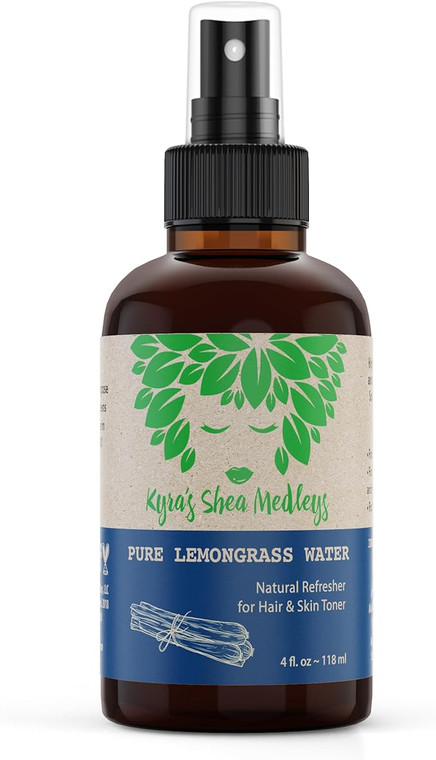 Kyras Shea Medleys Lemongrass Water Refreshing and Hydrating Toner for Skin and Hair 4Oz (118ml)