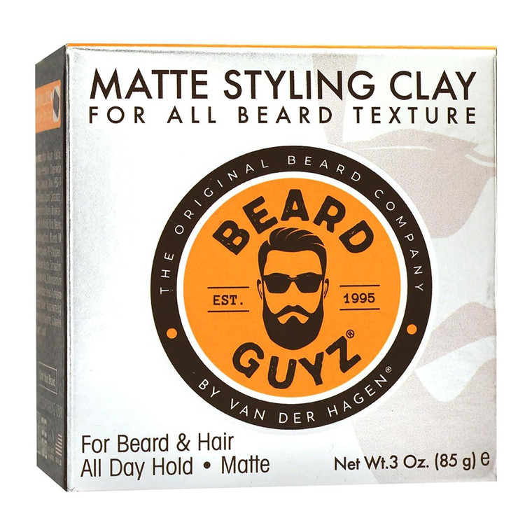 Beard Guyz Matte Styling Clay All Day Hold for Beard and Hair 3Oz (85g)