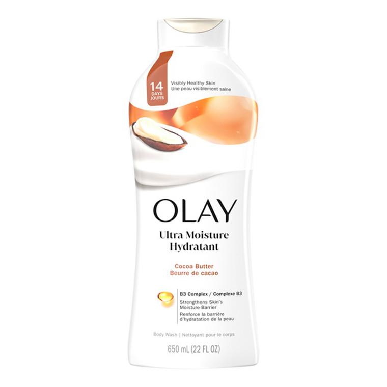 Olay Ultra Moisture Body Wash with Vitamin B3 and Cocoa Butter for Deep Hydration 22Oz (650ml)