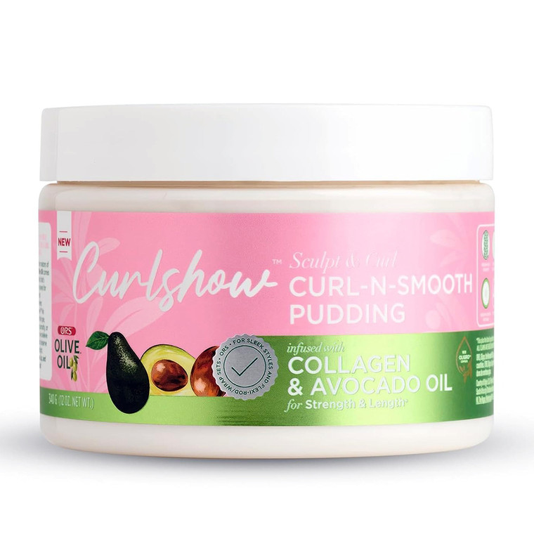 Ora Olive Oil Curlshow Curl N Smooth Pudding Infused with Collagen and Avocado Oil 12Oz (340g)