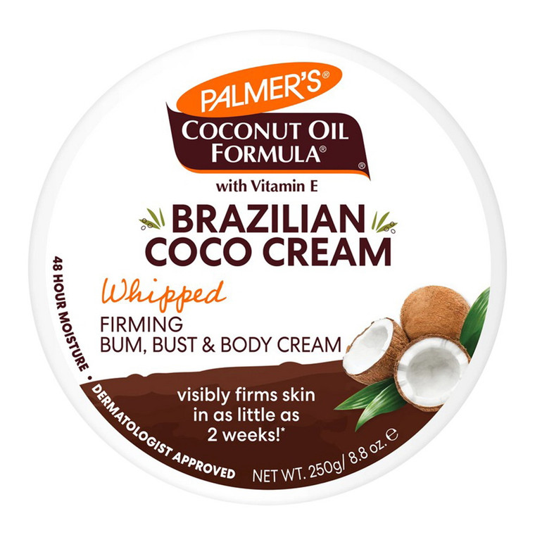 Palmers Coconut Oil Formula Brazilian Coco Cream Whipped Bum Bust and Body Cream 8Oz (250g)