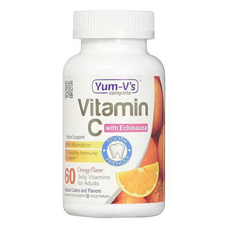 Yum Vs Complete Vitamin C with Echinacea Tooth Friendly Orange Flavored Jelly vitamins, 60 Ea