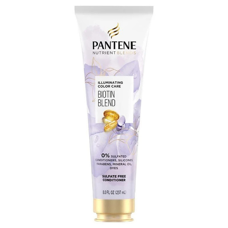 Pantene Nutrient Biotin Blends Illuminating Color Care Sulfate Free Conditioner 8Oz (237ml)
