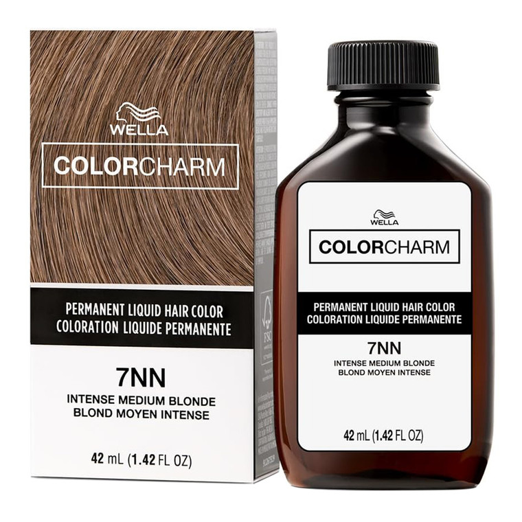 Wella ColorCharm Permanent Liquid Hair Color 7NN Intense Medium Blonde 1.42Oz (42ml)