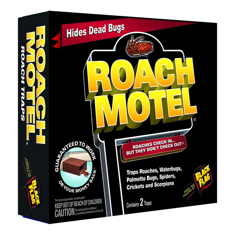 Black Flag Roach Motel Indoor Pest Trap Effective Roach Control 2Ea