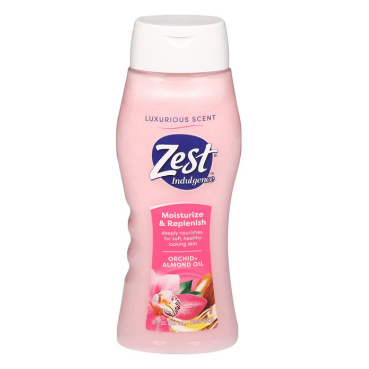 Zest Body Wash Moisturize and Replunish with Orchid and Almond Oil 18Oz (532ml)
