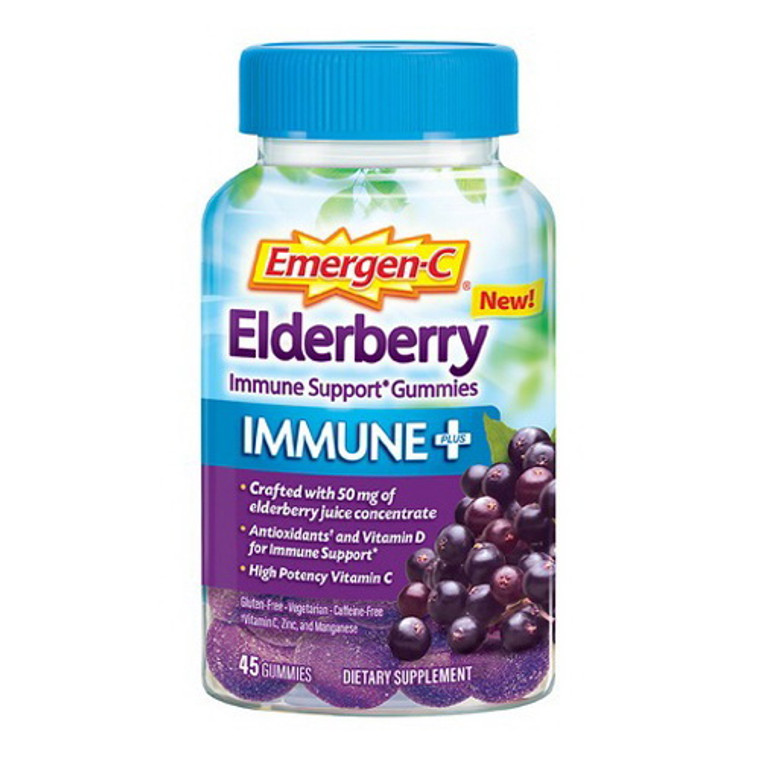 Emergen C Immune Support Gummies, Elderberry, 45 Ea