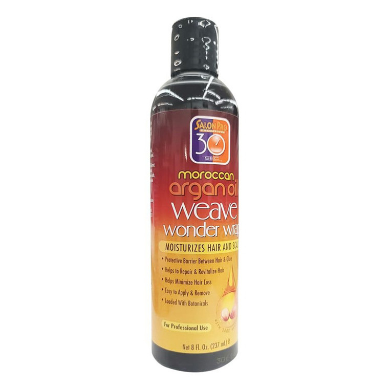 Salon Pro 30 Sec Moroccan Argan Oil Weave Wonder Wrap Dark Easy to Apply and Remove 8Oz (237ml)