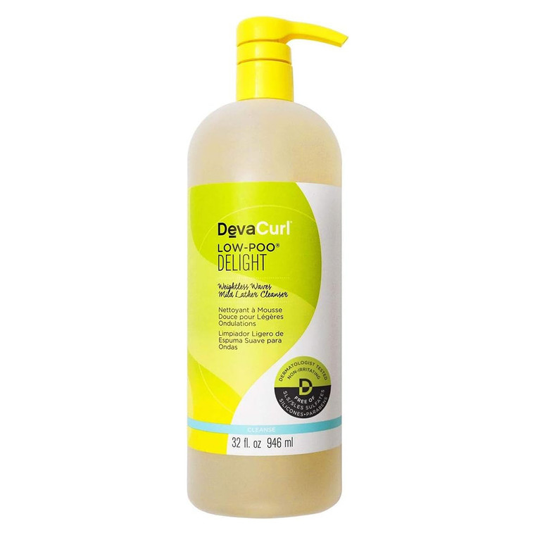 DevaCurl Low-Poo Delight Weightless ave Mild Lather Cleanser 32Oz (946ml)