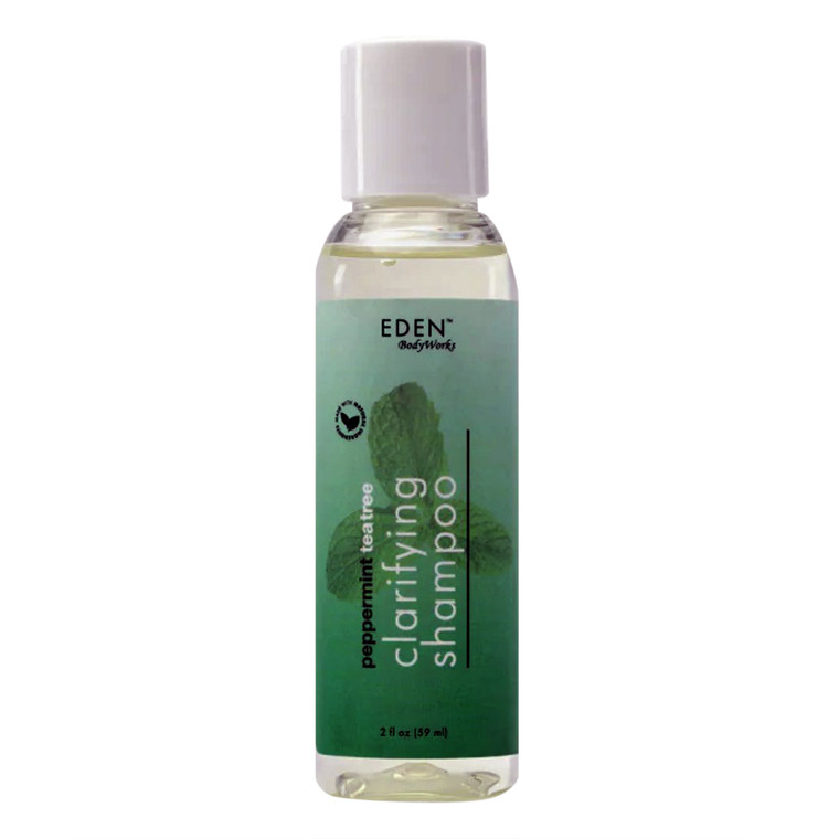 Eden BodyWorks Peppermint Tea Tree Clarifying Shampoo for Deep Cleansing and Scalp Refresh 2Oz (59ml)
