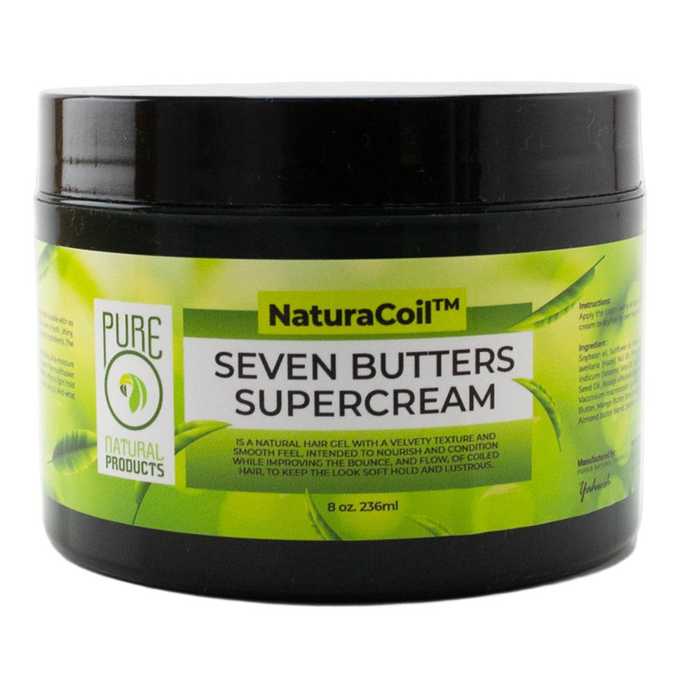 Pure O Natural Coil Seven Butters Hair Moisturizing Cream 8Oz (236ml)