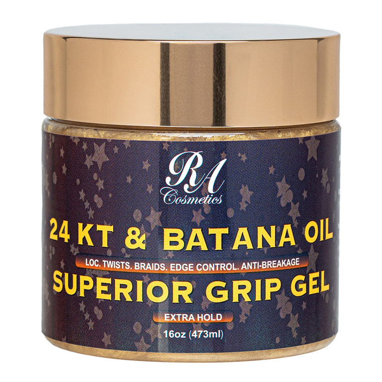 RA Batana Oil 24KT Gold Superior Grip Gel Extra Hold 16Oz (473ml)