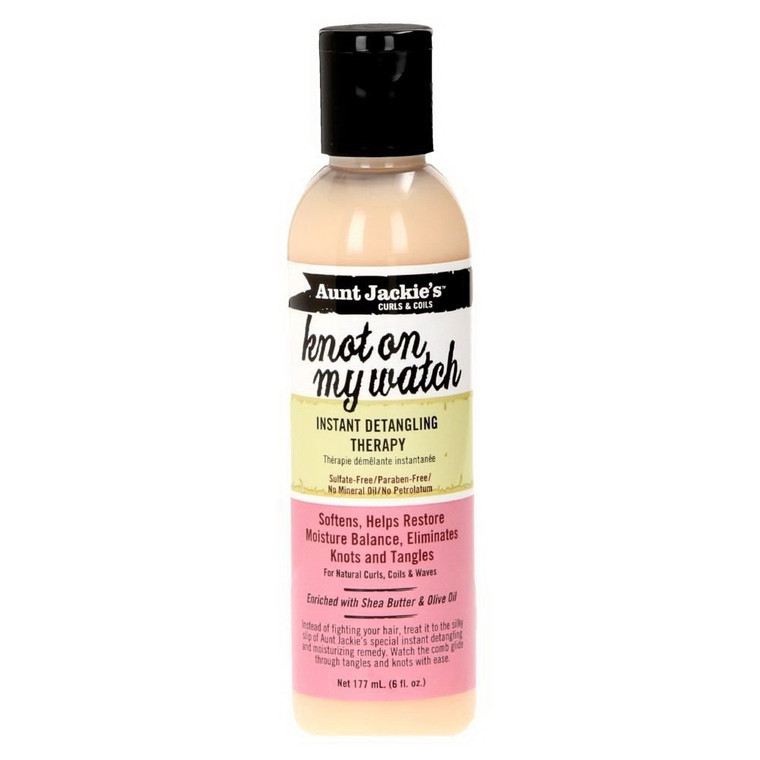 Aunt Jackies Knot On My Watch Instant Detangling Hair Therapy with Shea Butter Smooths and Conditions 6Oz (177ml)