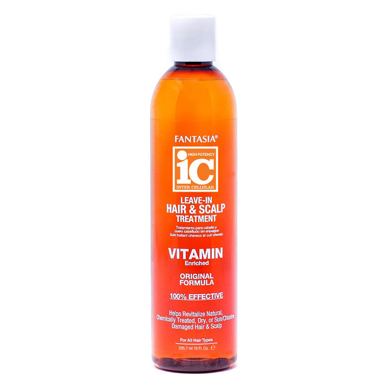 Fantasia IC Leave In Hair and Scalp Treatment Original Formula for Scalp Nourishment and Hair Repair 10Oz (295.7ml)