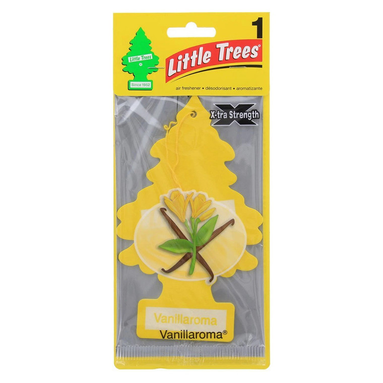 Little Trees Extra Strength Car Air Freshner Vanilla 1Ea
