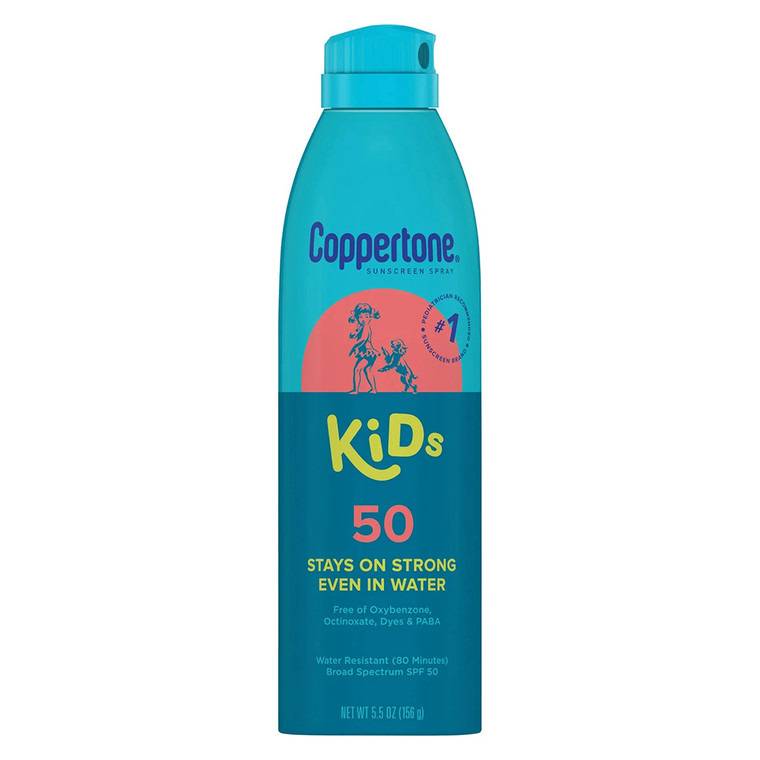 Coppertone Kids SPF 50 Water Resistant Sunscreen Spray 5.5Oz (156g)
