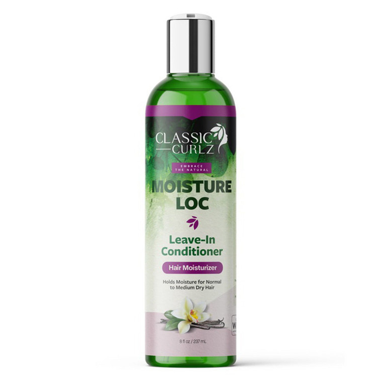 Classic Curlz Moisture Loc Leave-In Hair Conditioner Hydrating and Protective Formula 8Oz (237ml)