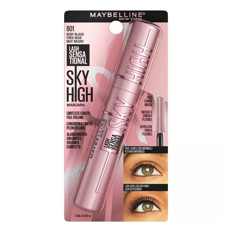 Maybelline Lash Sensational Sky High Mascara Very Black 0.24Oz (7.2ml)