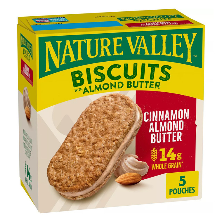 Nature Valley Cinnamon Peanut Butter Biscuit Snack for Breakfast and Tea Snacks 6.75Oz (191g)