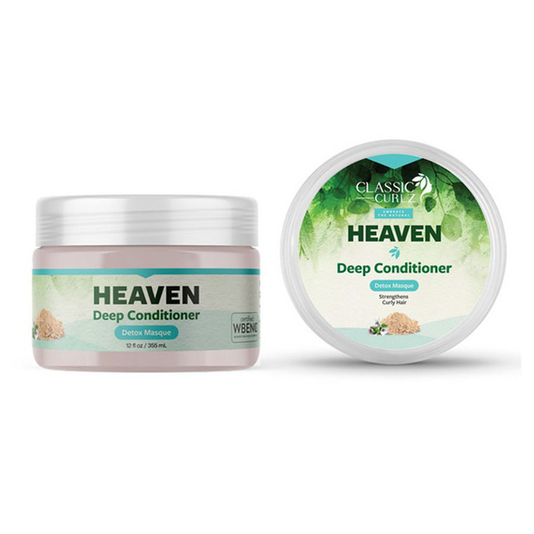 Classic Curlz Heaven Deep Conditioner Detox Masque Strengthens Curly Hair 12Oz (355ml)