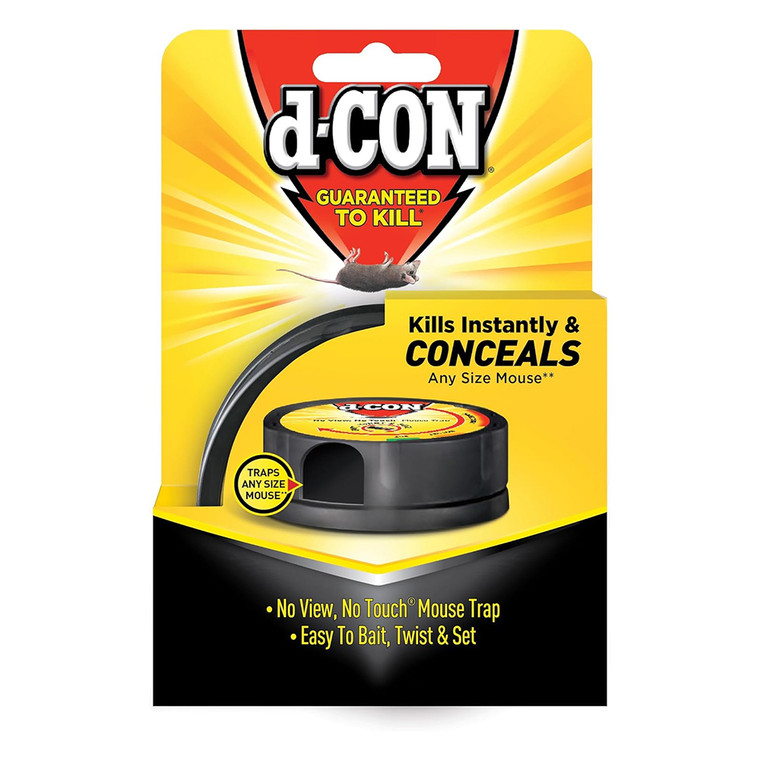 D Con No View No Touch Mouse Trap Easy to Bait Twist and Set for Safe and Hands Free Rodent Control 1Ea
