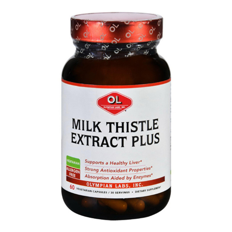 Olympian Labs Milk Thistle Extract Plus Vegetarian Capsuls For Liver Health, 60 Ea