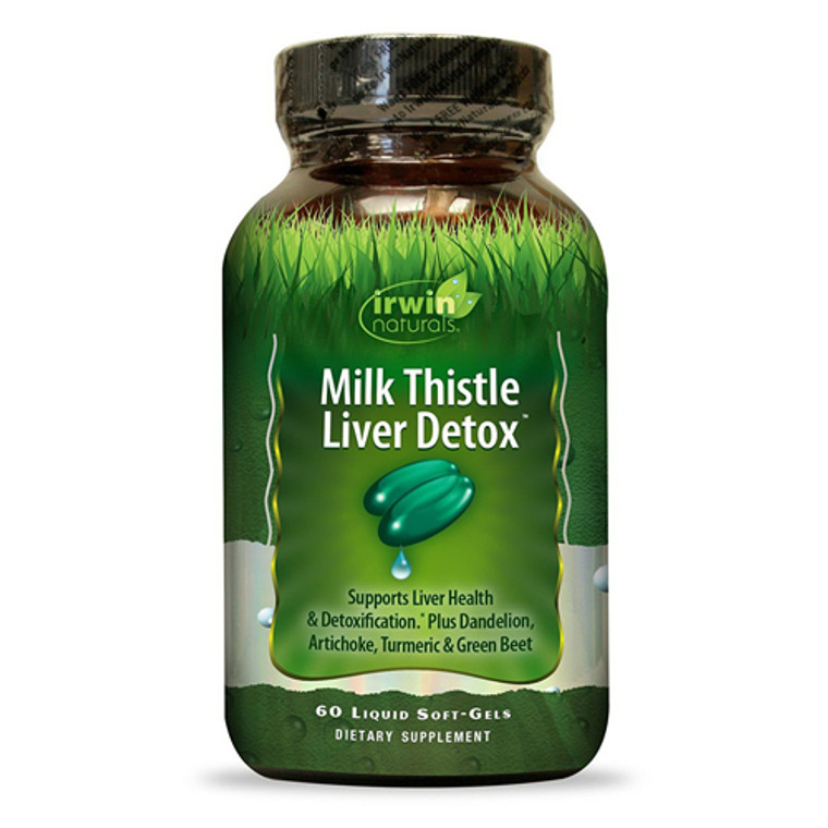 Irwin Naturals Milk Thistle Liver Detox Liquid Softgels, 60 Ea