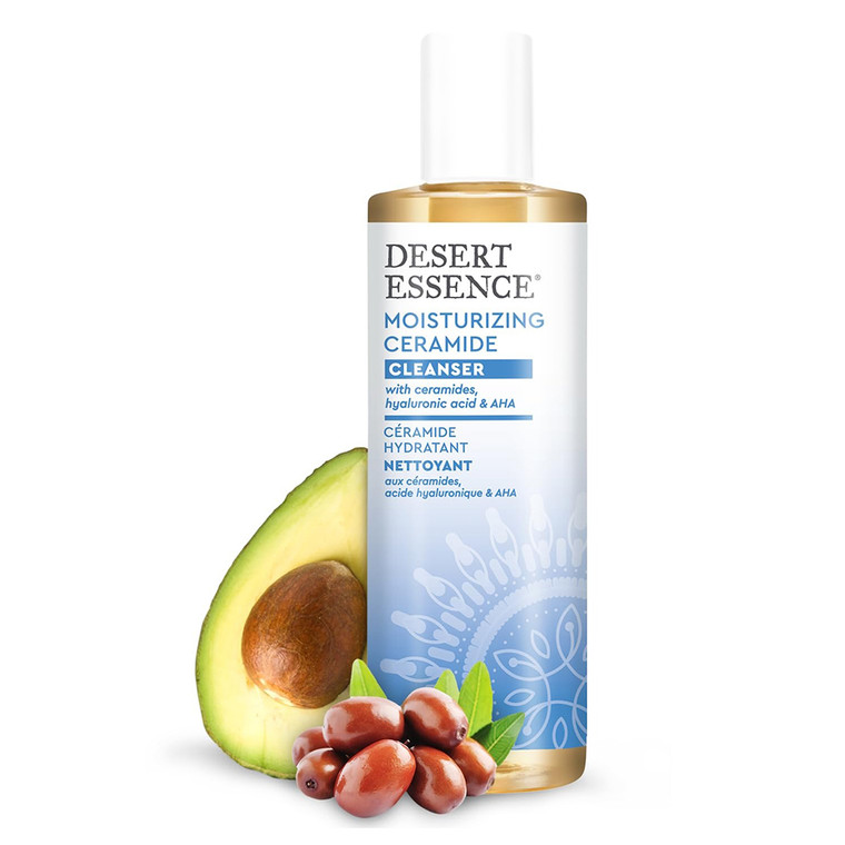 Desert Essence Moisturizing Ceramide Facial Cleanser with Ceramides Hyaluronic Acid 7.1Oz (210ml)