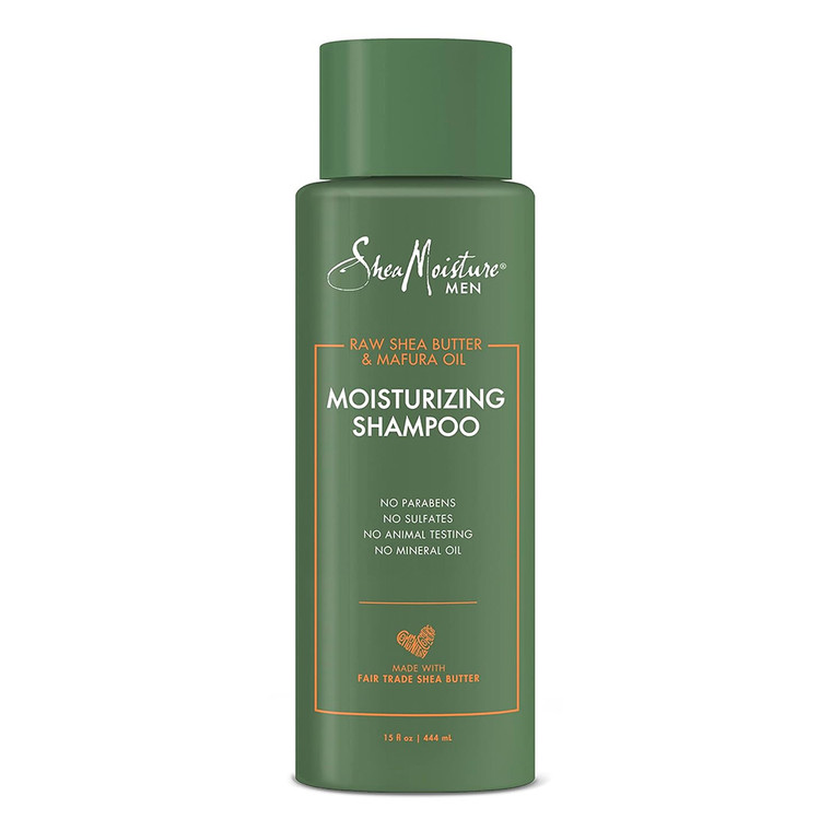 Shea Moisture Men Raw Shea Butter and Mafura Oil Moisturizing Shampoo Parabens and Sulfates Free 15Oz (444ml)