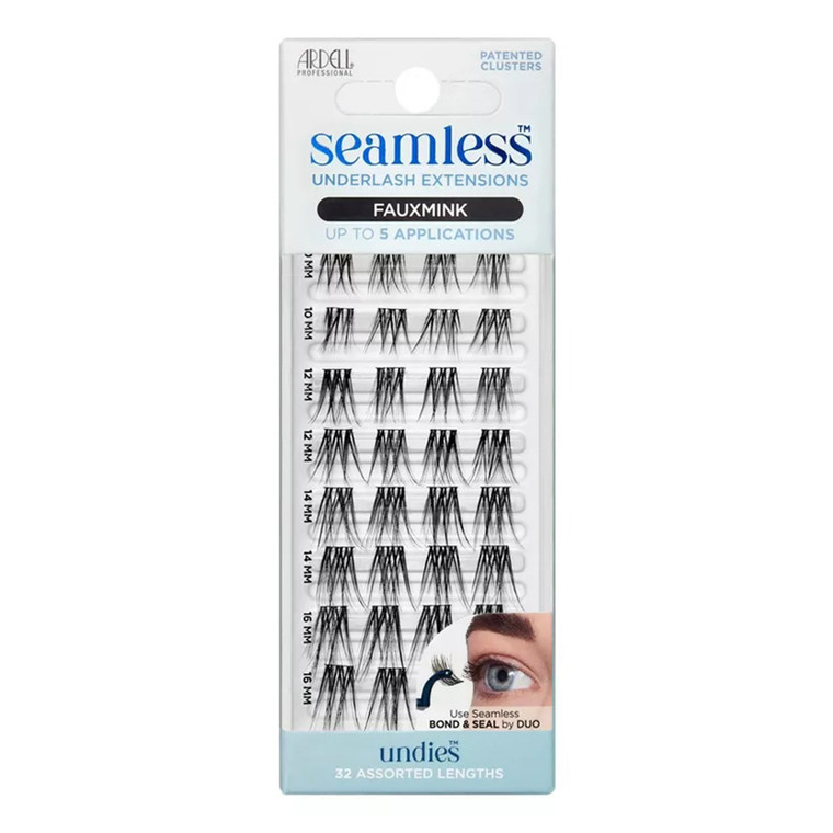 Ardell Seamless Faux Mink Underlash Extensions Patented Cluster Refills for Effortless Eye Enhancement 32Ea