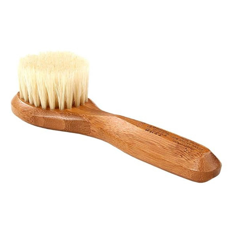 Bass Brushes Natural Bristle Wood Handle Wet Dry Skin Facial Cleansing Brush 1Ea