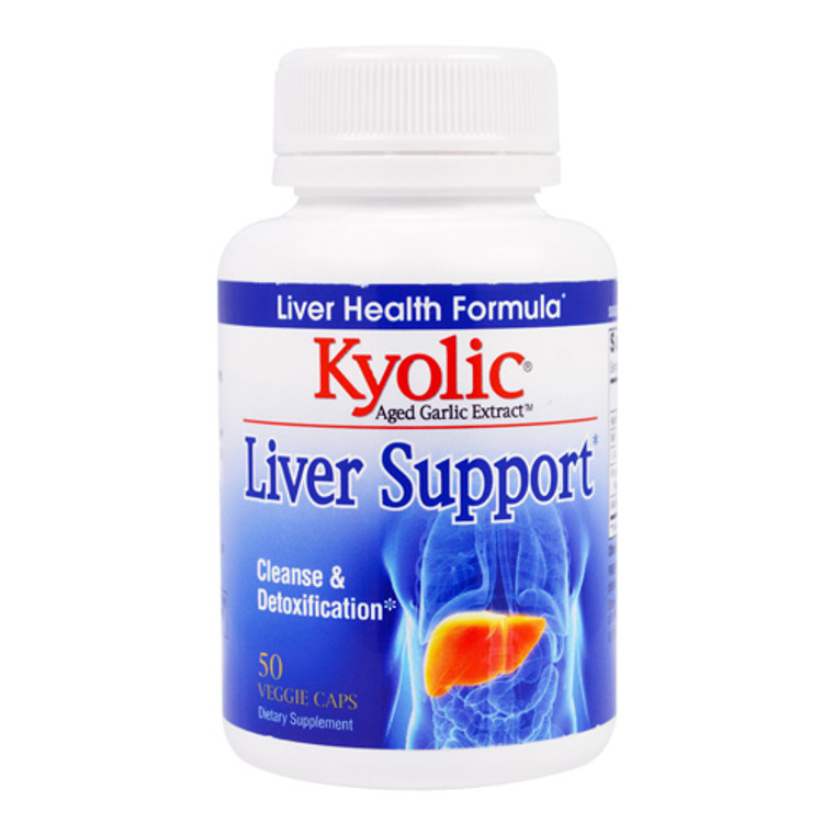 Kyolic Aged Garlic Extract Liver Support Veggie Capsules, 50 Ea