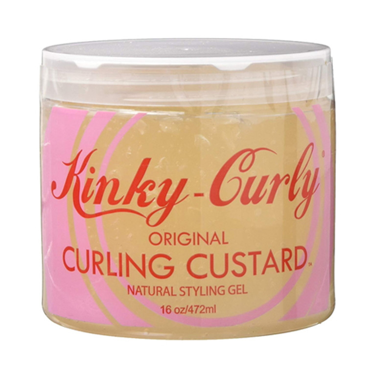Kinky Curly Original Curling Custard Natural Hair Styling Gel, 16 Oz