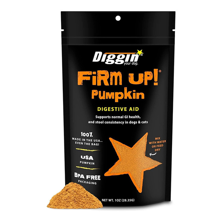 Diggin Your Dog Firm Up Original Pumpkin for Normal GI Health Support 1Oz (28.35g)