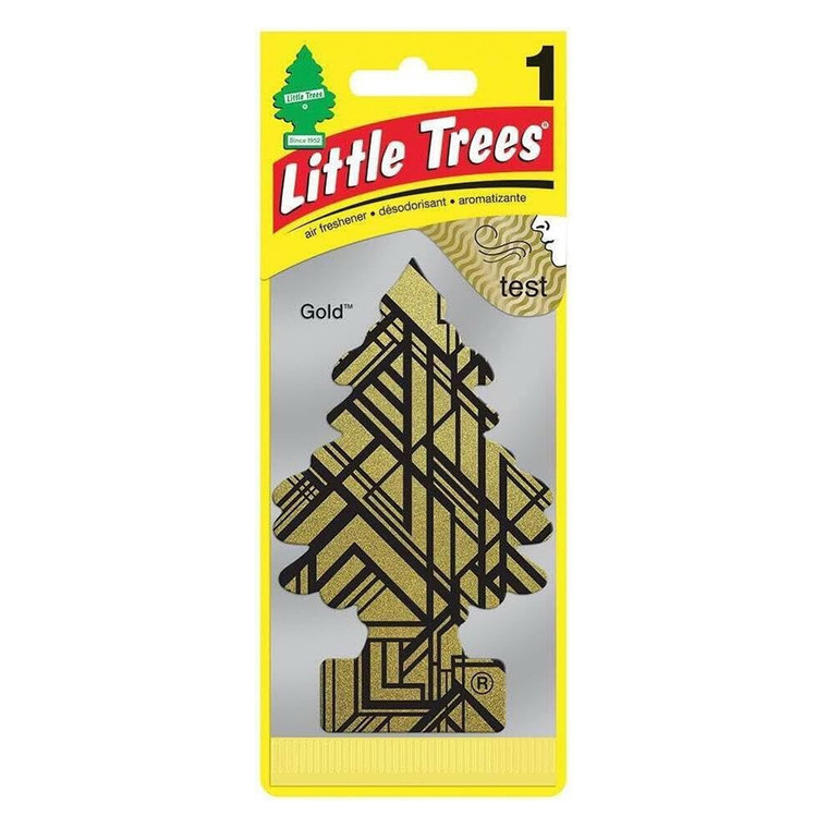 Little Trees Car Air Freshener Gold Scent Hanging Paper Tree for Home or Car Provides Long Lasting Fragrances 1Ea