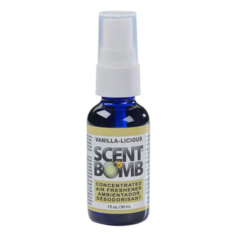 Scent Bomb Oil Based Concentrated Air Freshener Spray Vanillalicious Odor Eliminator for Home and Car 1Oz (30ml)