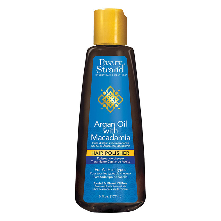Every Strand Argan Oil with Macadamia Hair Polisher for All Hair Types 6Oz (177ml)